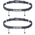 thumbnail image 1 of AONIJIE 2Pcs Triathlon Running Race Number Belt Adjustable Bib Holder with 6 Energy Gel Loops, Gray, 1 of 7