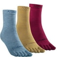 thumbnail image 1 of AONIJIE 3 Pairs Ultra-thin Athletic Coolmax Toe Socks for Women, Moisture Wicking,S, 1 of 8