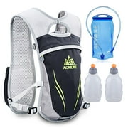 AONIJIE 5.5L Running Hydration Vest Backpack with 1.5L Water Bladder & 2*250ML Bottle, Gray