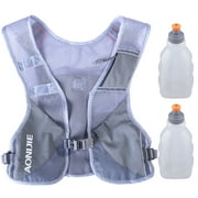 AONIJIE 5L Ultralight Running Vest Hydration Backpack with 250ml Water Bottle, Gray