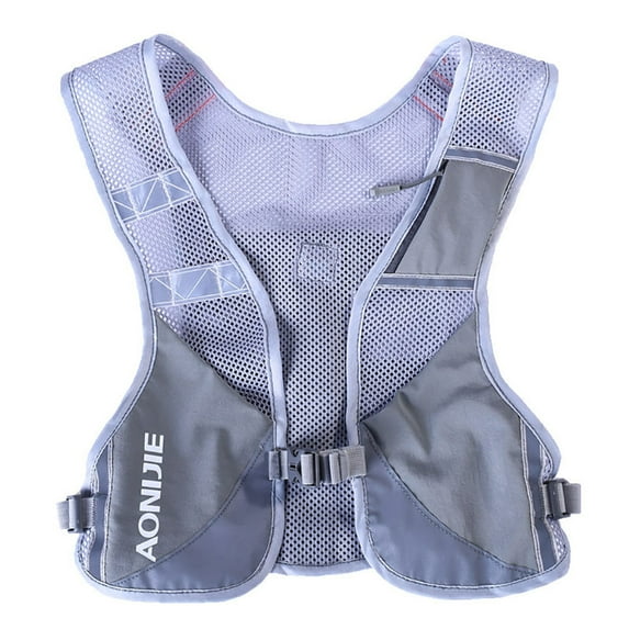 AONIJIE 5L Ultralight Running Vest with Reflective Strip Breathable Hydration Backpack, Gray