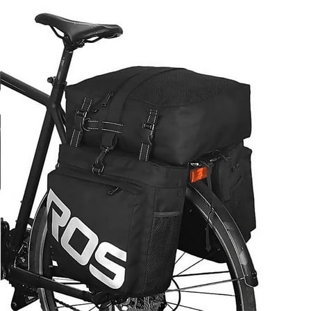AONIJIE Bike Rear Rack Bag 37L Waterproof 3 in 1 Bike Panniers & Rack Trunks Saddle Shoulder Bag for Cycling, Traveling