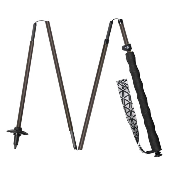 AONIJIE E4220 Carbon Kevlar Folding Poles for Trail Running, Ultralight 95g Trekking Sticks with Tungsten Tip, Compact for Hiking Racing