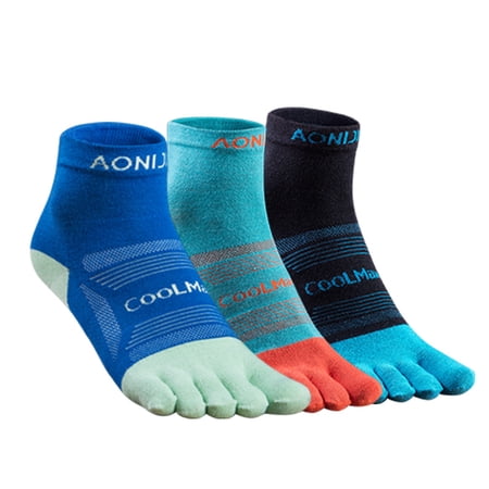AONIJIE E4802 Mid-Cut Toe Socks Athletic Toesocks for Running Marathon Trail