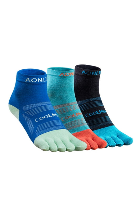E4802 Mid-Cut Toe Socks Athletic Toesocks for Running Marathon Trail