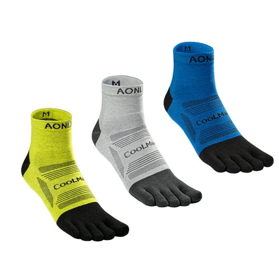 AONIJIE E4840 Unisex Upgraded Sports Toe Socks for Marathon Training Running