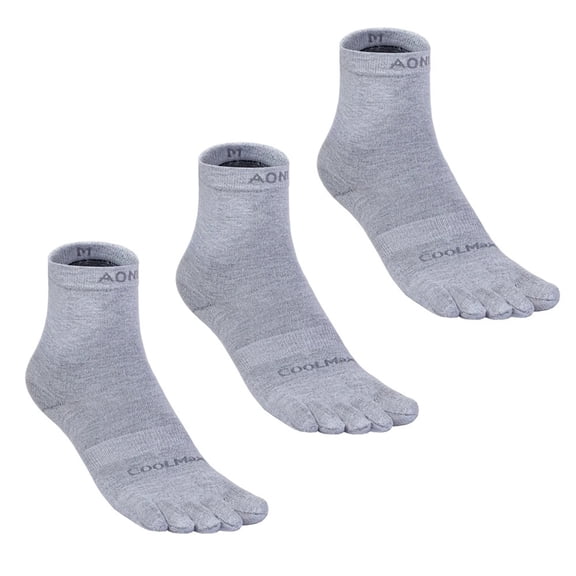 AONIJIE E4845 Unisex Five Finger Toe Socks Mid Length for Hiking Running