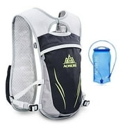  AONIJIE Hydration Backpack سترة ، سعة 5.5 لتر ، تصميم متعدد الجيوب ، يسمح بمرور الهواء وخفيف الوزن ، حزمة للرياضات الخارجية - الجري وركوب الدراجات والتسلق والمشي لمسافات طويلة 