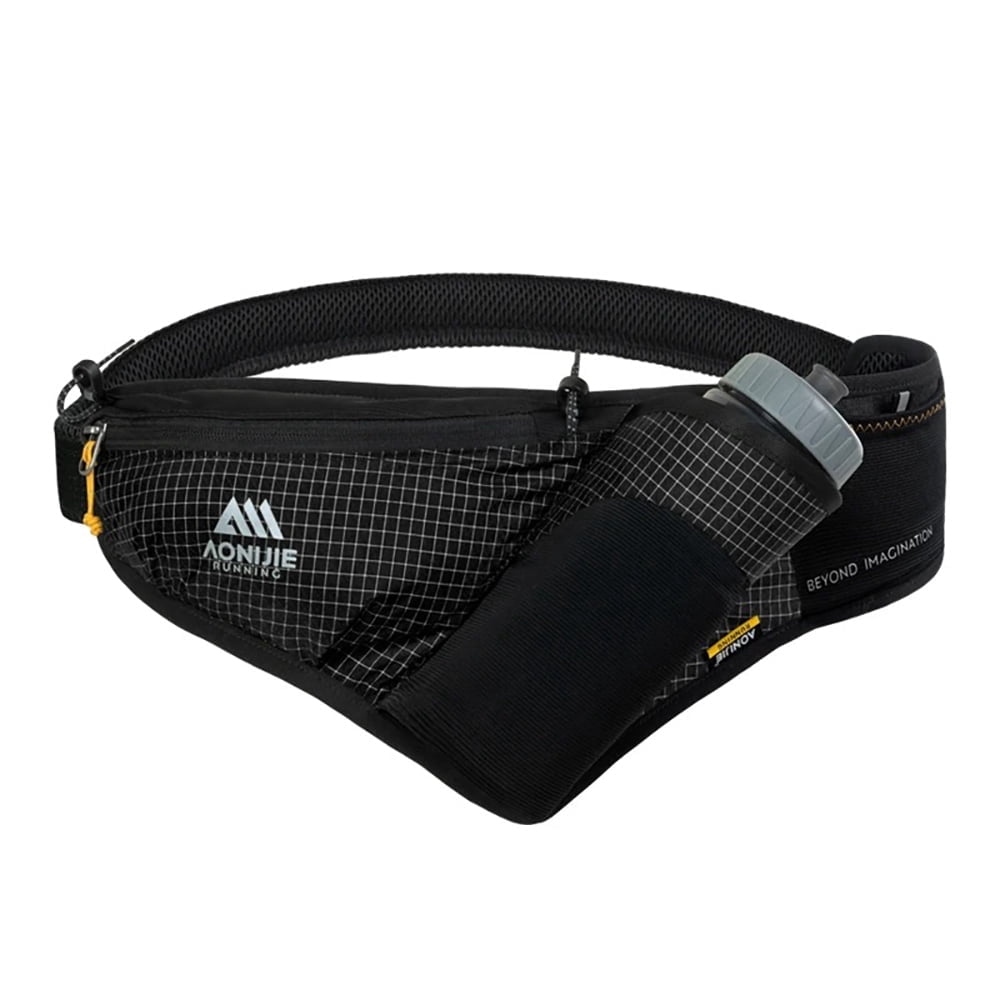 AONIJIE Lightweight Running Belt with Water Bottle - Hands-free Waist Pack for Women & Men - Perfect for Hiking, Marathon & Outdoor Sports - Fits Phone & Essentials