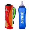 thumbnail image 1 of AONIJIE Quick Grip Running Handheld Water Bottle Adjustable with 500ml/16.9oz Soft Flask(Orange), 1 of 7