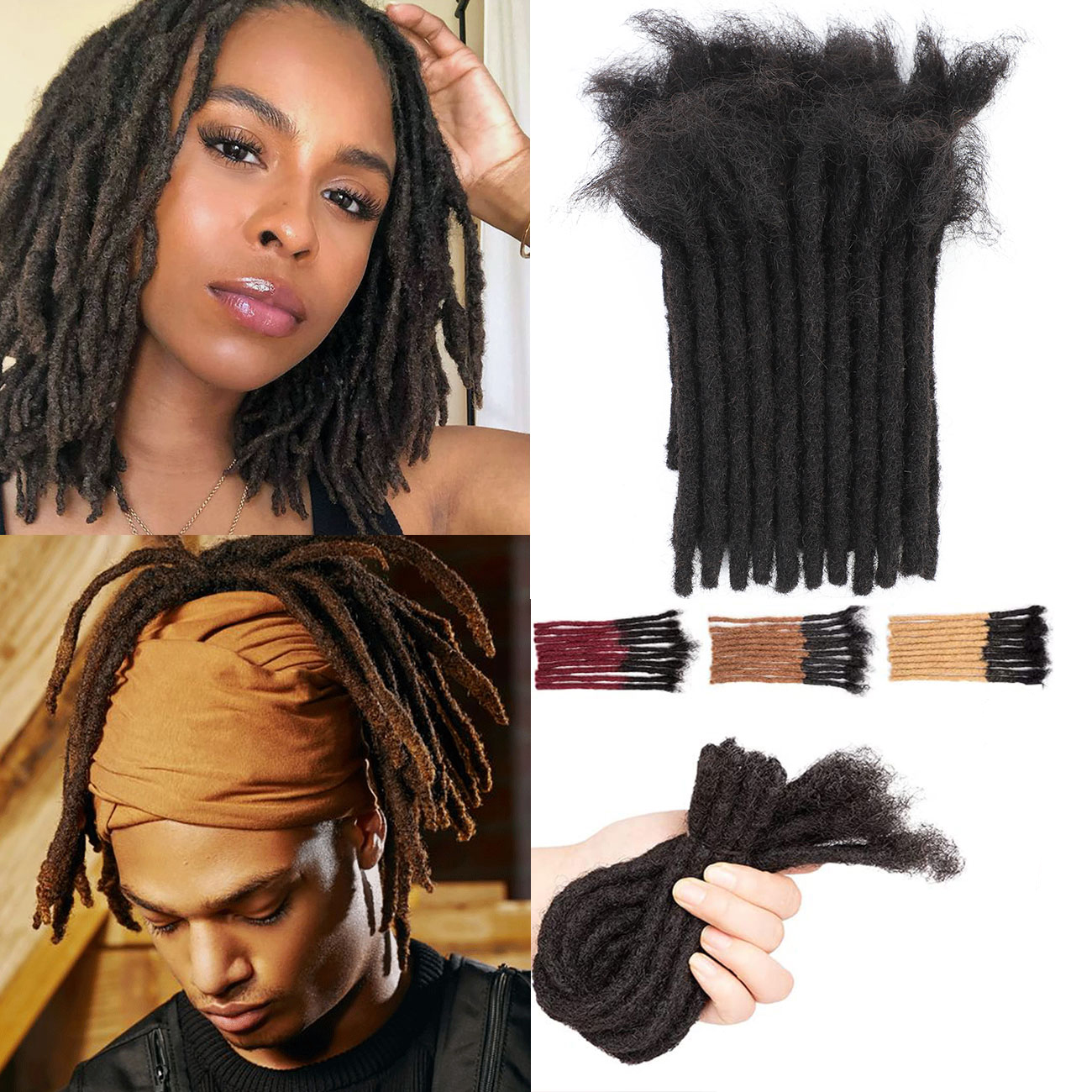 DDWD Real Hair Coil Human Hair Swatch Hairdressing Bleach Dyeing Hair