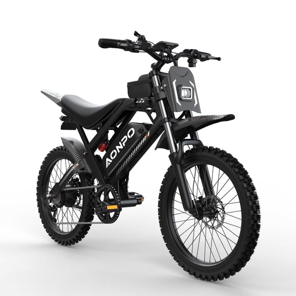 AONPO A20 Electric Bike for Adults, 20*4.0 Fat Tire E-Mountain Bicycle,Peak 1500W Motor 48V 18.2Ah 7-Speed E-Bike UL2849, LCD Display with NFC Unlock