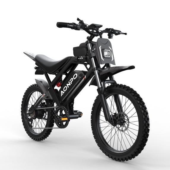 AONPO A20 Electric Bike for Adults, 20*4.0 Fat Tire E-Mountain Bicycle,Peak 1500W Motor 48V 18.2Ah 7-Speed E-Bike UL2849, LCD Display with NFC Unlock