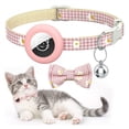 thumbnail image 1 of AONYIYI 3 Piece Removable Cat Collar with Bow, Airatg Pet Collar Cover, Drool Towel, Pink, 1 of 9