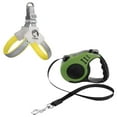 thumbnail image 1 of AONYIYI Dog Harness and Leash Set,Saddle style Harness,Automatic Retractable Leash,Yellow and Green,L, 1 of 8