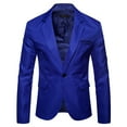 thumbnail image 1 of AOOCHASLIY 2023 Men Fall Coat Fashion Men's Casual Solid Color Suit Youth Slim Jacket, 1 of 1