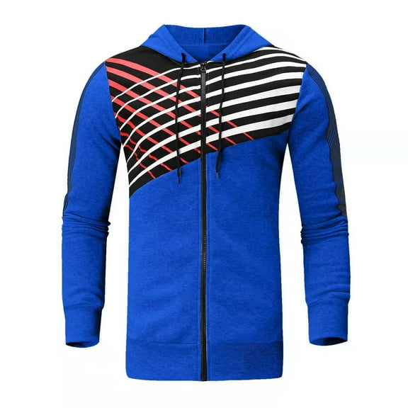 AOOCHASLIY 2023 Men Fall Coat Man Long Sleeve Zipper Pockets Drawstring Hooded Fitness Sports Cardigan