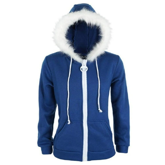 AOOCHASLIY 2023 Men Fall Coat Men Women Cosplay Blue Fleece Hooded Jacket Sweater Costume Warm Sport Coat