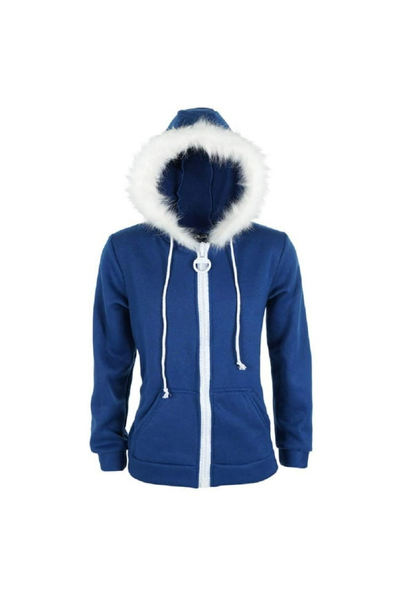 2023 Men Fall Coat Men Women Cosplay Blue Fleece Hooded Jacket Sweater Costume Warm Sport Coat