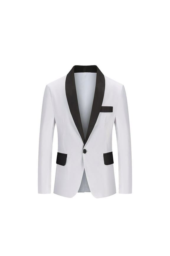 2023 Men Fall Coat Men's Fashion England Solid Color Casual Single Breasted Suit