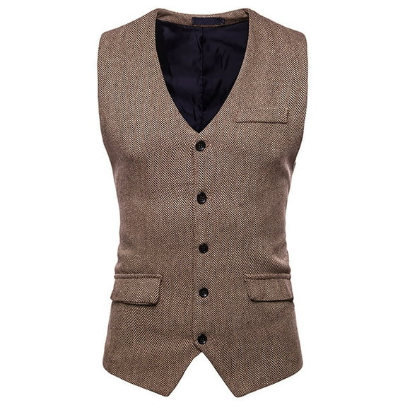 AOOCHASLIY 2023 Men Fall Coat Men's Winter Formal Bussiness Tuxedo Suit Waistcoat Vest Jacket Coat