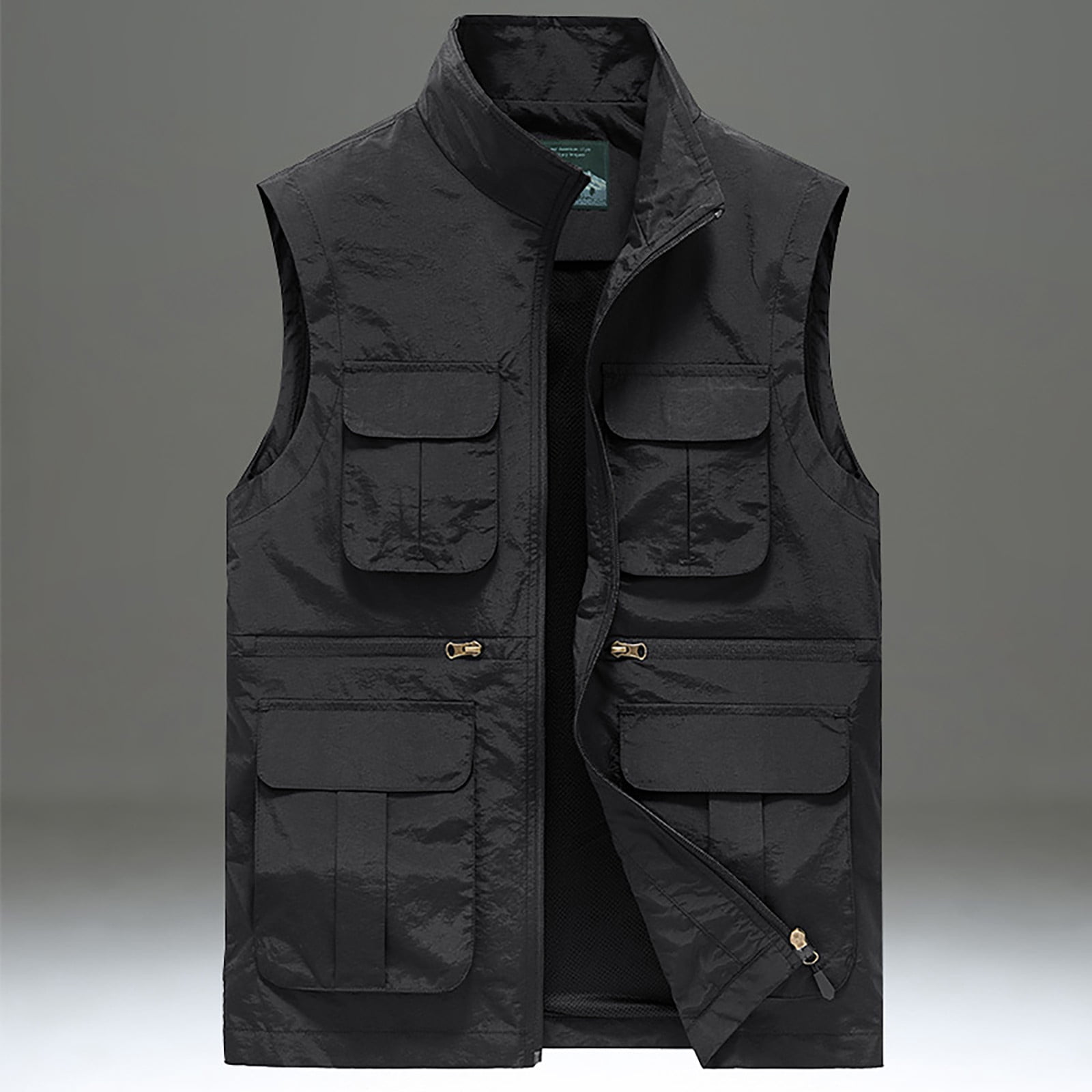 AOOCHASLIY 2023 Men Fall Coat Men's Work Jacket Standing Collar