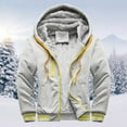 thumbnail image 1 of AOOCHASLIY 2023 Men Fall Coat Mens Hoodie Winter Warm Villus Zipper Sweater Jacket Outwear Coat, 1 of 5