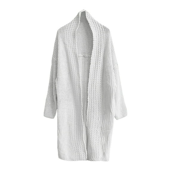 AOOCHASLIY 2023 Women Winter Coat Fashion Women Casual Long Sleeve Casual Solid Long Coat Cardigan Blouse