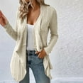 thumbnail image 1 of AOOCHASLIY 2023 Women Winter Coat Fashion Women's Casual Long Sleeve Loose Solid Ladies Outing Cardigan Blouse, 1 of 5