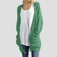 thumbnail image 1 of AOOCHASLIY 2023 Women Winter Coat Women's Cardigan Color Coarse Knit Loose Oversized Knitwear, 1 of 5