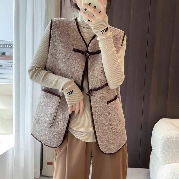 AOOCHASLIY 2023 Women Winter Coat Women's Fashionable Warm Casual and Thickened All One Plush For External Wear