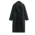 thumbnail image 1 of AOOCHASLIY 2023 Women Winter Coat Women's Solid Loose Double Breasted Fashion Coat Coat, 1 of 1