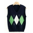 thumbnail image 1 of AOOCHASLIY 2023 Womens Sweater Women's Sweater New Style College Style Sleeveless Sweater Vest, 1 of 5