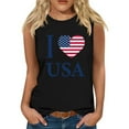 thumbnail image 1 of AOOCHASLIY American Flag Star Women Tops Womens Tank Tops Independence Day Graphic Tank Tops Summer Casual Loose Tanks Music Vacation Tank, 1 of 4