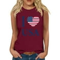 thumbnail image 1 of AOOCHASLIY American Flag Star Women Tops Womens Tank Tops Independence Day Graphic Tank Tops Summer Casual Loose Tanks Music Vacation Tank, 1 of 4