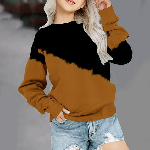 AOOCHASLIY Boys Girls Crewneck Oversized Sweatshirt Kids Fashion Long Sleeve Pullover Tops 1-12 Years