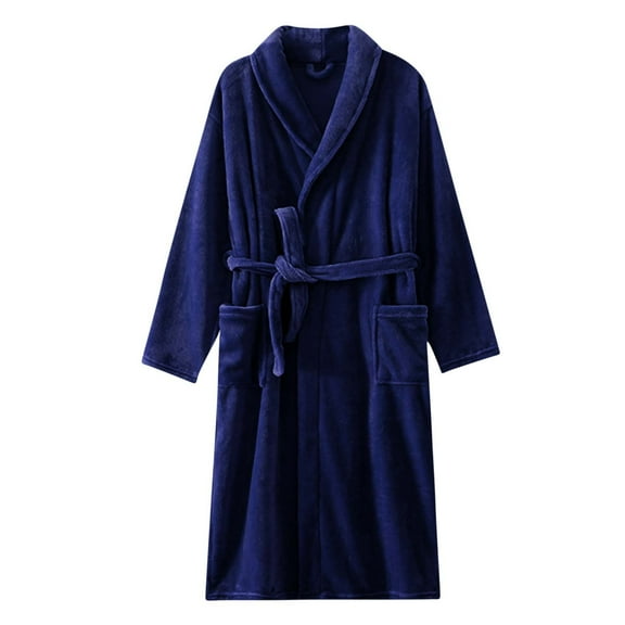 AOOCHASLIY Bath Robes for Women Clothes House Robes Bathrobe Lengthening Keep Warm Lapel Same Style for Men and Ladies Long Sleeve