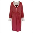 thumbnail image 1 of AOOCHASLIY Bath Robes for Women Clothes Plush Robes Winter Ladies Lengthened Shawl Bathrobe Long Sleeve Robe Hooded Coat, 1 of 3