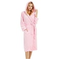 thumbnail image 1 of AOOCHASLIY Bath Robes for Women Clothes Winter Plush Robes Ladies Lengthened Shawl Bathrobe Long Sleeve Robe Hooded Coat, 1 of 4