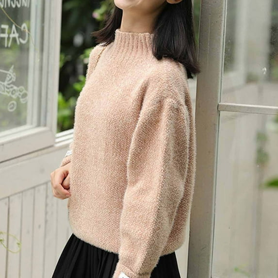 AOOCHASLIY Black and Friday Kid Tops Fall/Winter Medium and Large Boys Girls Round Neck Pullover Sweater