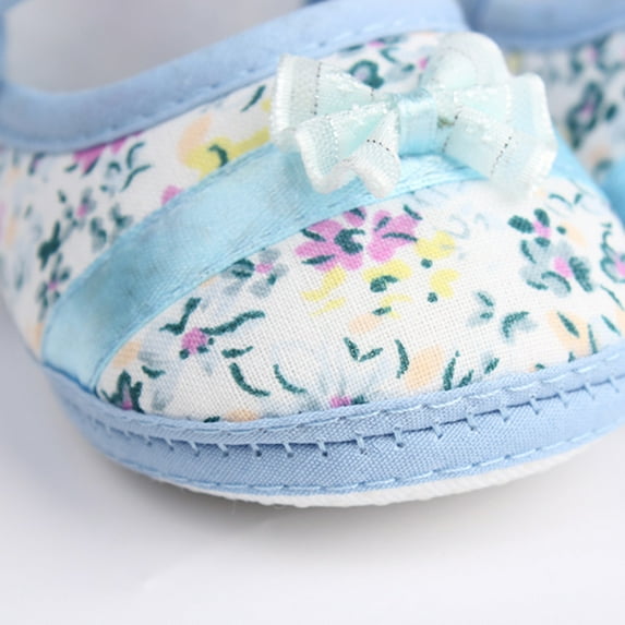 AOOCHASLIY Black and Friday Kids Shoes Baby Girl Soft Sole Bowknot Print Anti-slip Casual Shoes Toddler BU/12