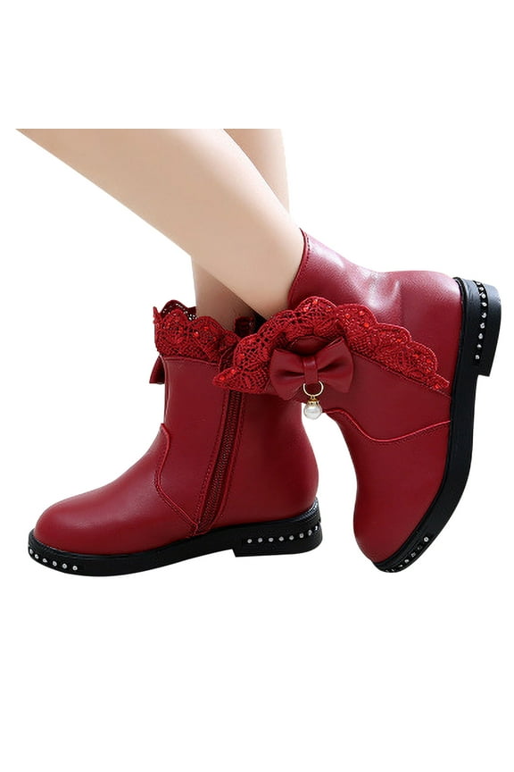 Black and Friday Kids Shoes Fall Princess Soft Sole Middle School Students' Black Performance Shoes