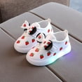 thumbnail image 1 of AOOCHASLIY Black and Friday Kids Shoes Spring Children LED Light Up Girls Bow Strawberry Baby Casual Luminous Shoes, 1 of 5