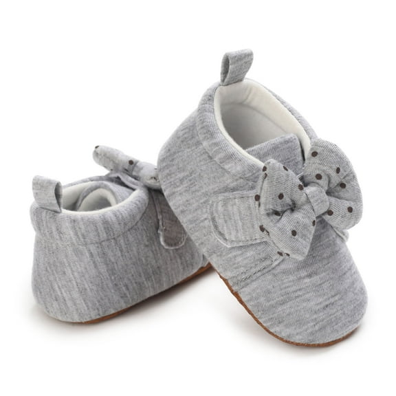 AOOCHASLIY Black and Friday Kids Shoes Spring Princess Girls' Shoes 0-1 Year Old Bowknot Baby Shoes Cotton Soft Sole Shoes Walking Shoes