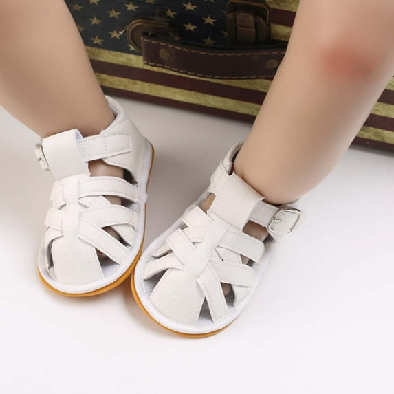 AOOCHASLIY Black and Friday Kids Shoes Toddler Baby Girls and Boys Cute Sandals Printed Soft Sole Cutout Sandals