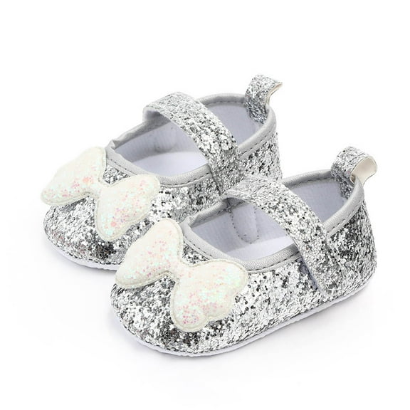AOOCHASLIY Black and Friday Kids Shoes Toddler Shoes Baby Girls Cute Fashion Bow Sequins Non-slip Soft Bottom Sandals