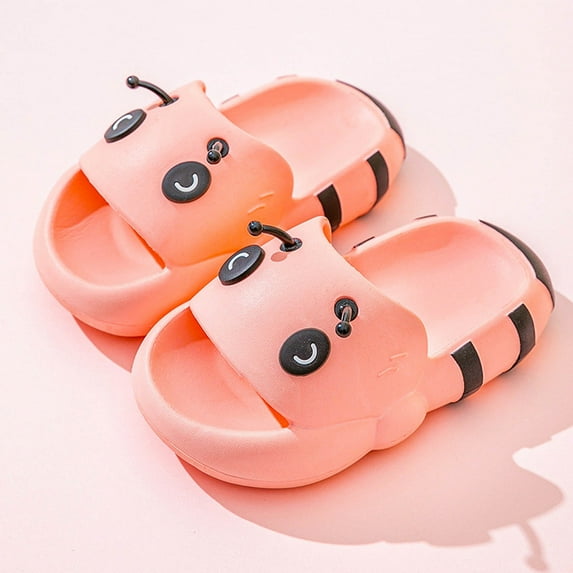 AOOCHASLIY Black and Friday Kids Shoes Toddler Slippers Baby Girls Cute Caterpillar EVA Soft Non-slip Thick Bottom Outdoor Slippers