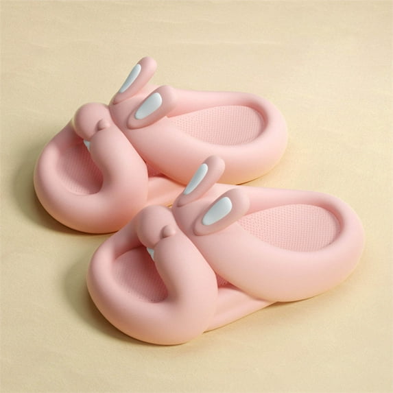 AOOCHASLIY Black and Friday Kids Shoes Toddler Slippers Baby Girls Cute Rabbit EVA Soft Non-slip Thick Bottom Outdoor Slippers