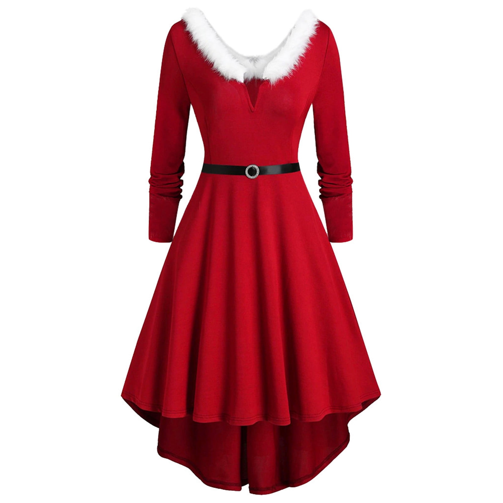 Women's Christmas Dress Casual Dress Velvet Dress Midi Dress Pocket Outdoor Christmas Street