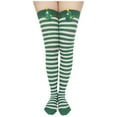 thumbnail image 1 of AOOCHASLIY Christmas/Daily Socks Women Christmas Long Tube Knee Socks Striped Garter Cute Accessories Christmas Party, 1 of 4